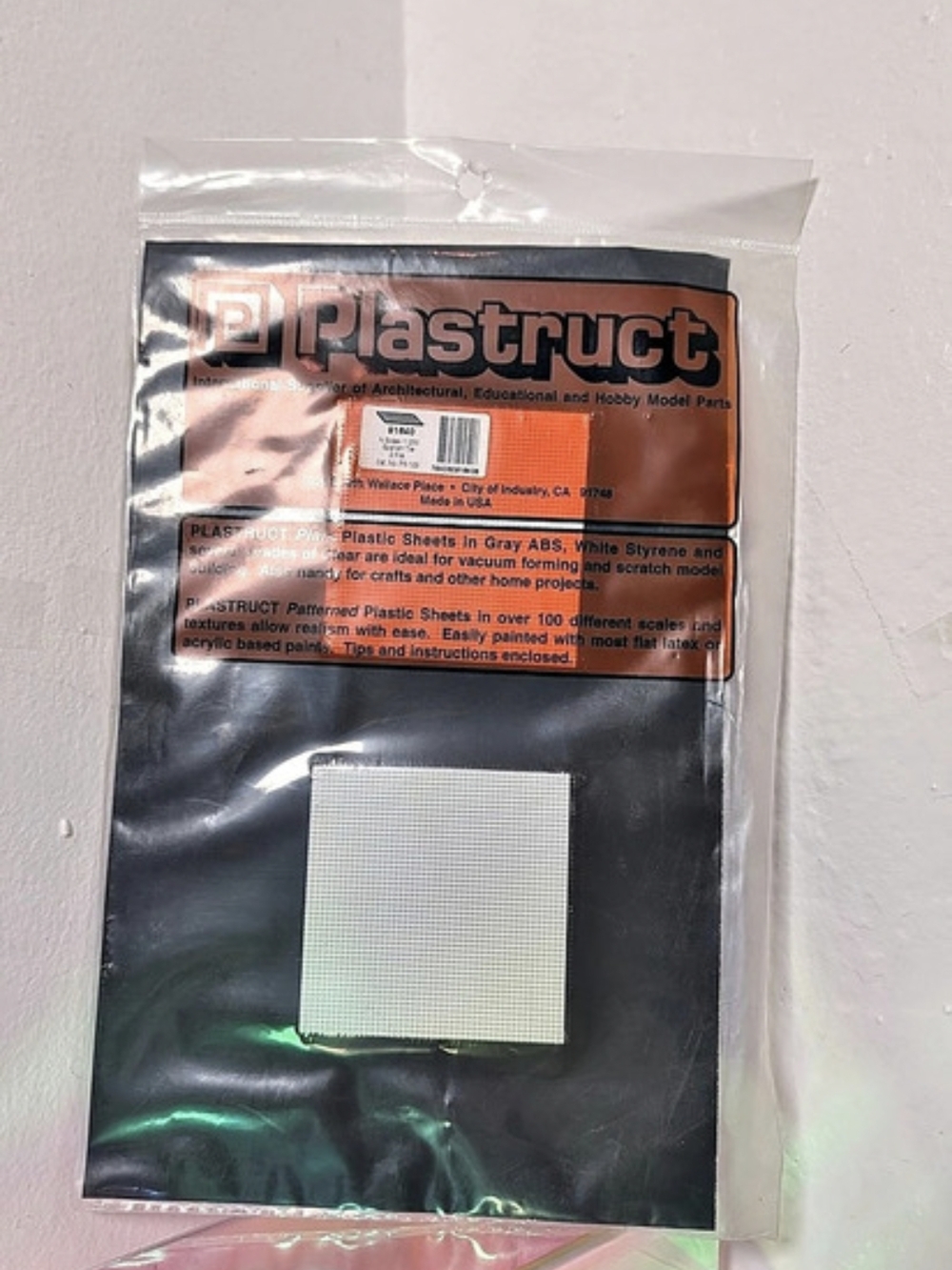 Plastruct Plain 91640 ABS Plastic Sheets Gray & White NWT